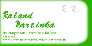 roland martinka business card